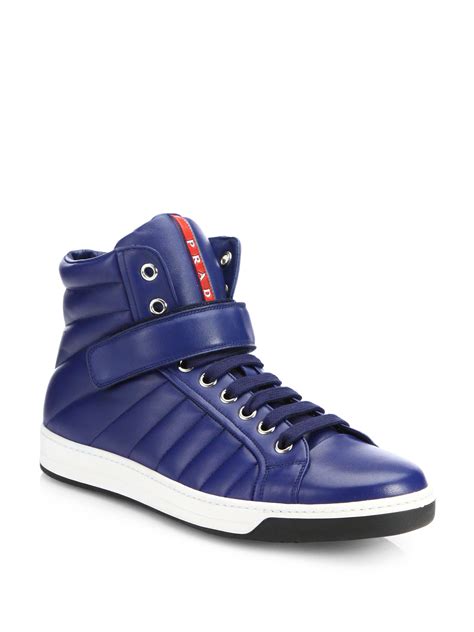 fashion sneaker prada shoes men|prada high top sneakers men.